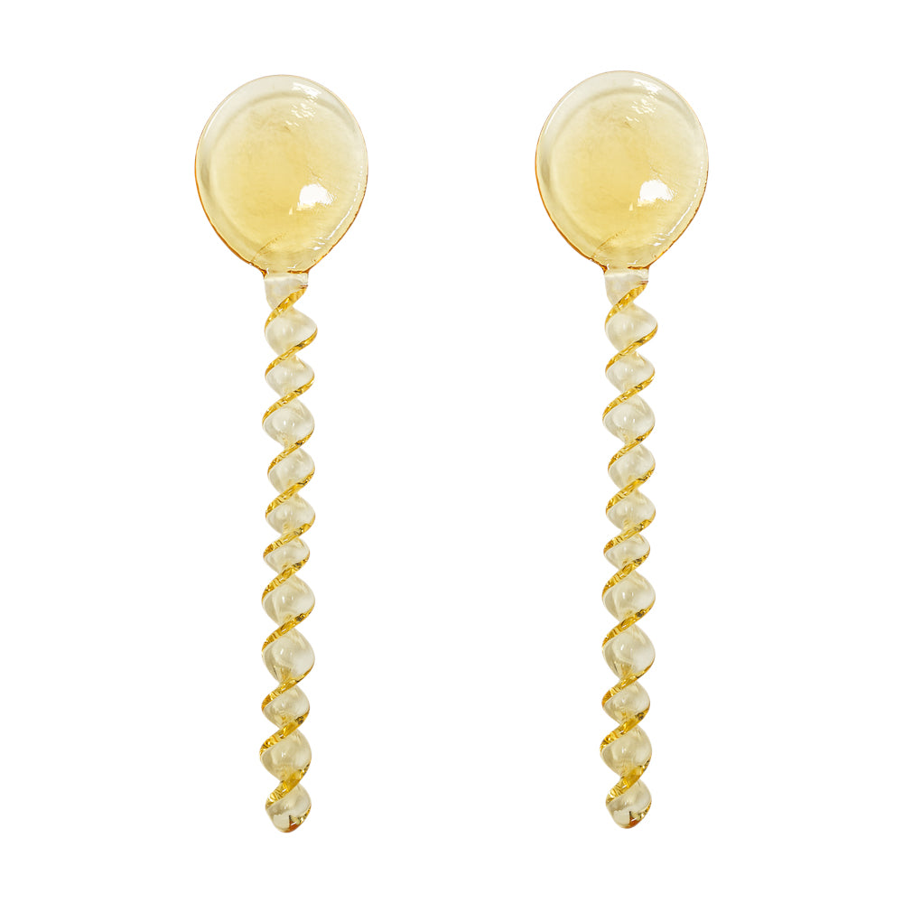 Á la Spiral Koffielepels - Set van 2 - Mustard