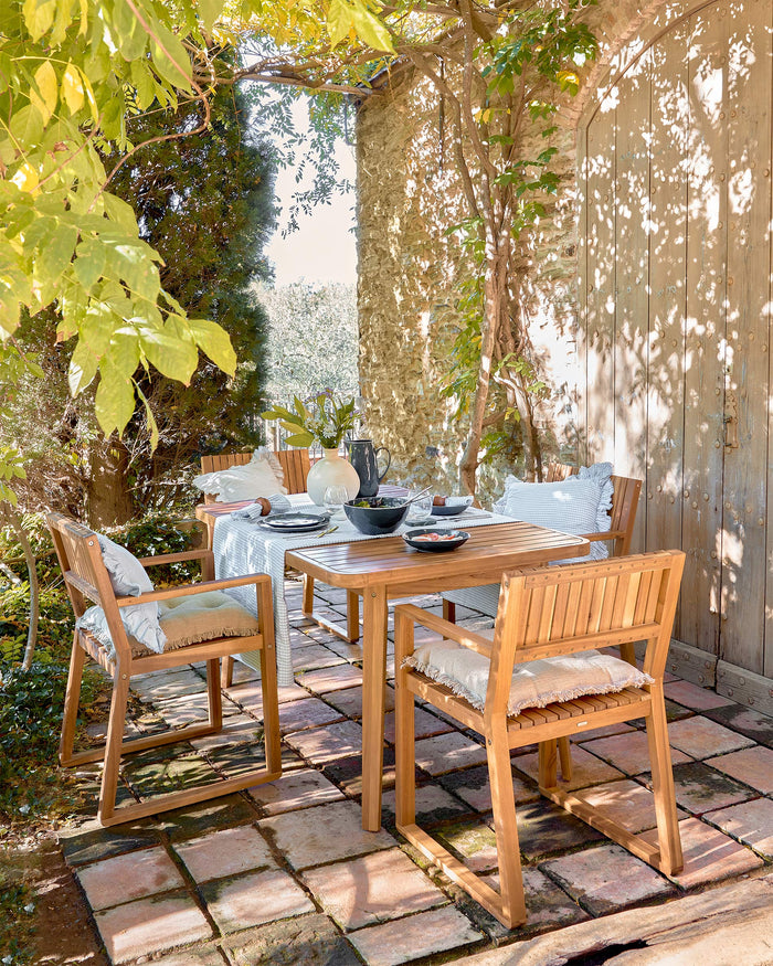 Kave Home - Vilma uittrekbare tafel voor buiten in massief acaciahout