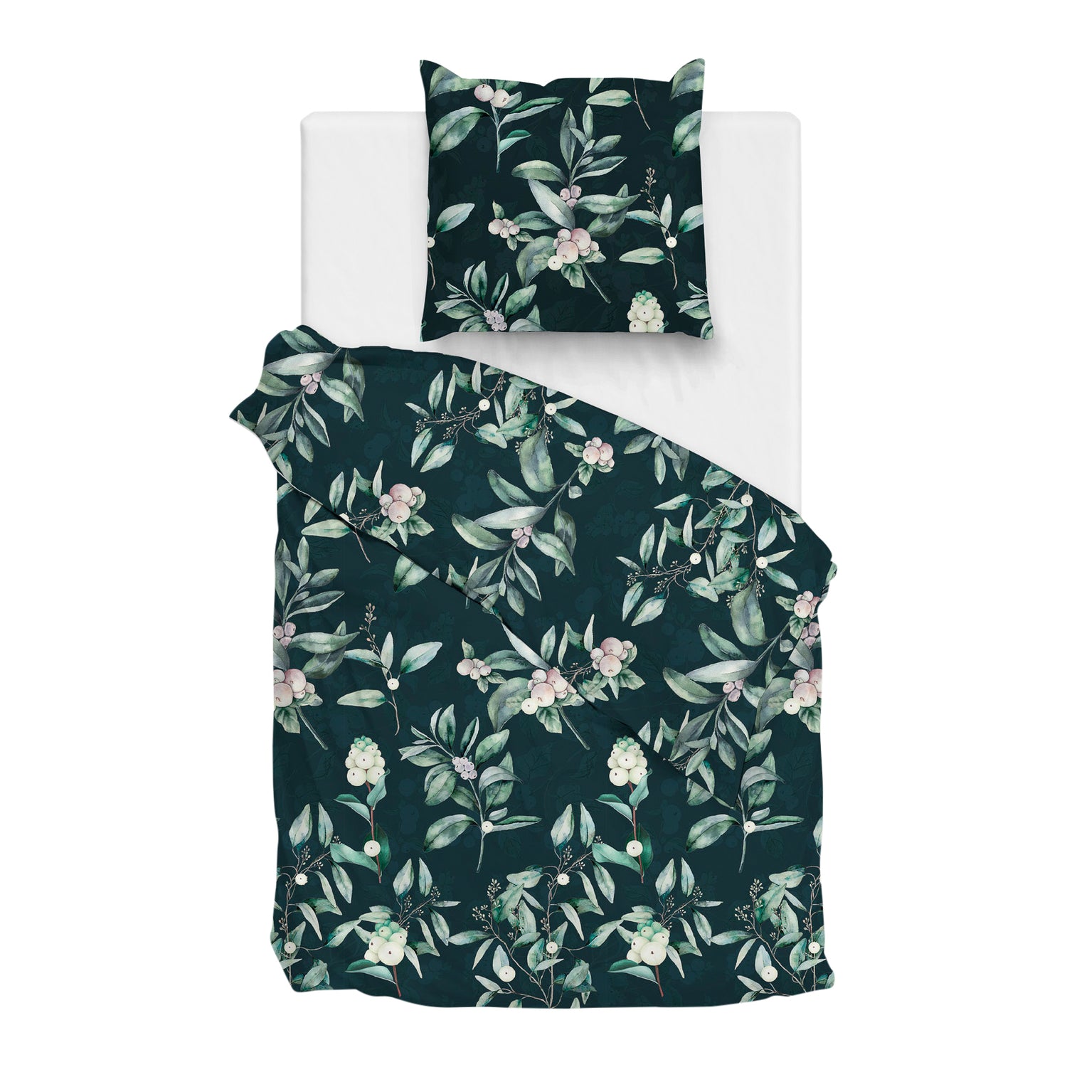 Zo! Home Matera Dekbedovertrek 140 x 200TC/220 cm - Groen