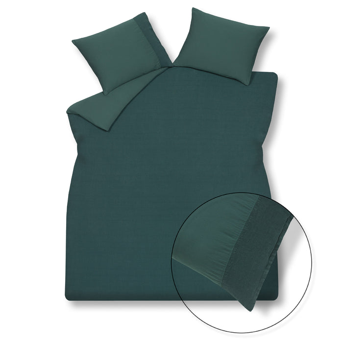 Vandyck Dekbedovertrek PURE 07 Dark Green 240x220 cm (linnen /