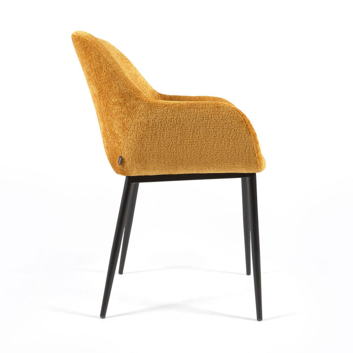 Kave Home Konna Eetkamerstoel - Mosterdgeel