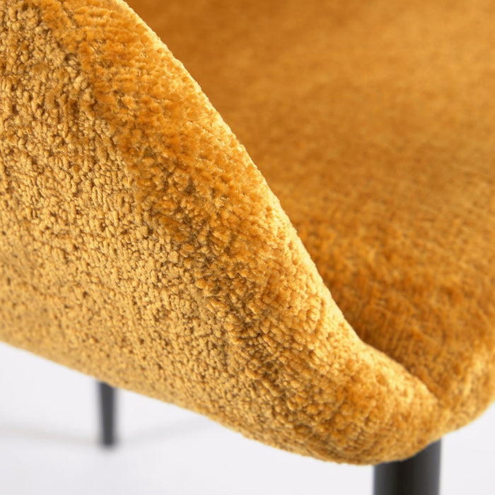 Kave Home Konna Eetkamerstoel - Mosterdgeel