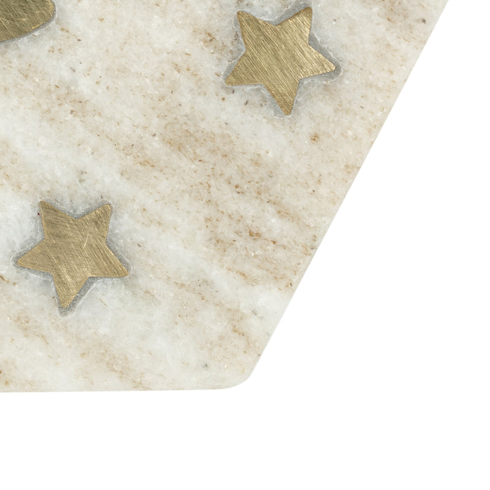 Á la Marble Moon & Stars Onderzetters - Set van 2