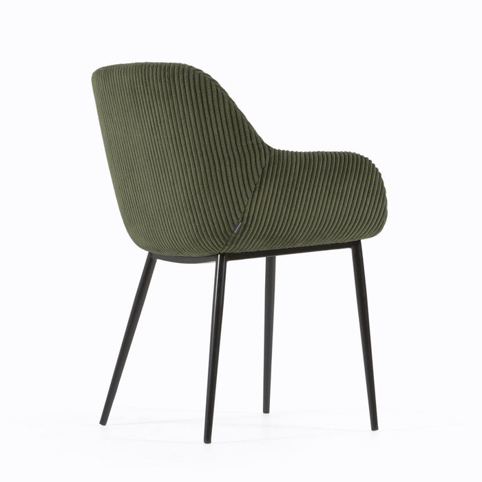 Kave Home Konna Eetkamerstoel - Donkergroen