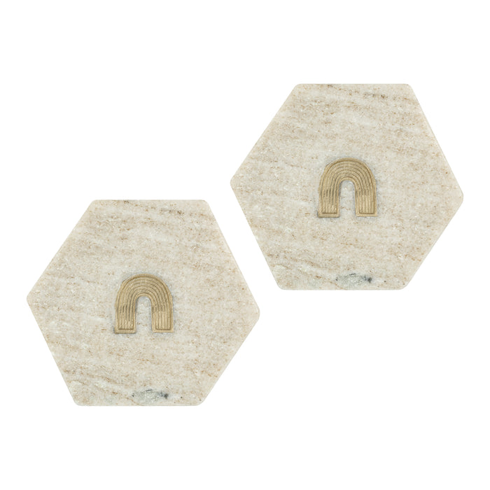 Á la Marble Rainbow Onderzetters - Set van 2