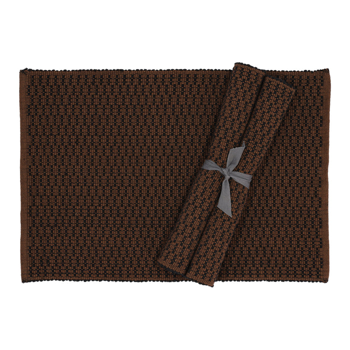 Södahl Graphic Placemat 33 x 48 cm - Bruin/Zwart - 2 st.