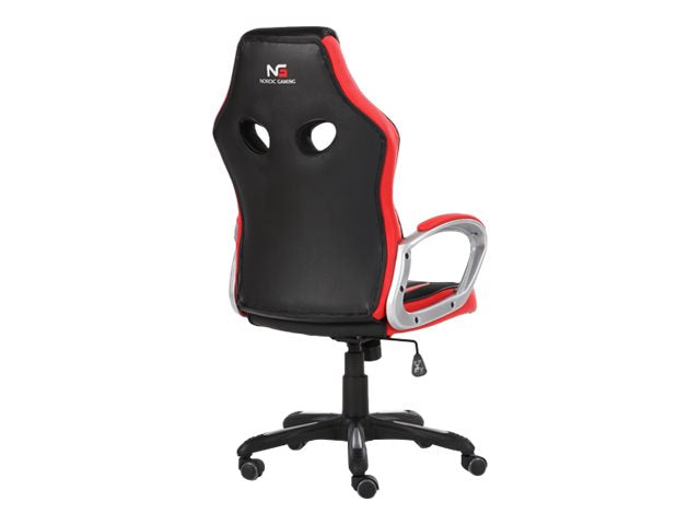 Hioshop Nordic Gaming Challenger gamestoel zwart en rood.