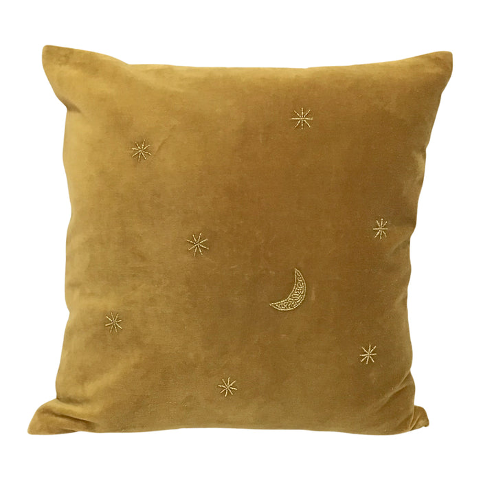 Á la Velvet Moon & Stars Sierkussen - Mustard