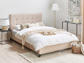 Beliani-AMBASSADOR -Tweepersoonsbed-Beige-140 x 200 cm-Polyester