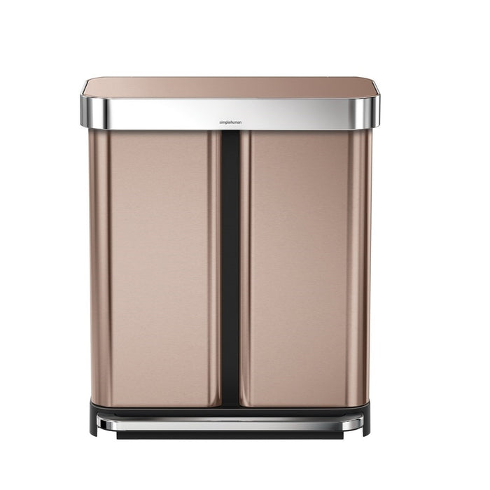 Simplehuman Rectangular Liner Pocket Pedaalemmer 58 Liter (34+24 L)