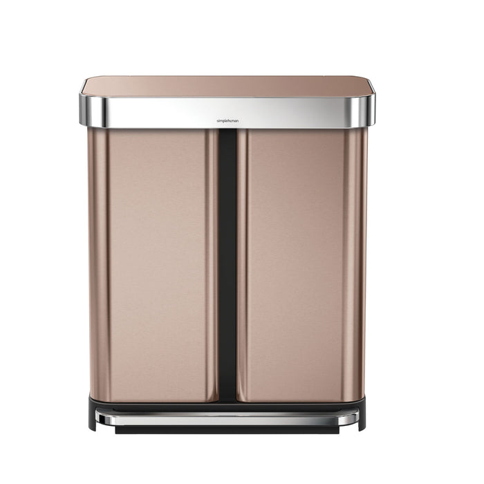 Simplehuman Rectangular Liner Pocket Pedaalemmer 58 Liter (34+24 L)