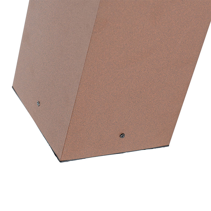 QAZQA Industriële staande buitenlamp roestbruin 40 cm IP44 - Charlois