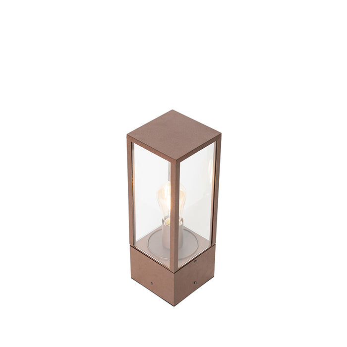 QAZQA Industriële staande buitenlamp roestbruin 40 cm IP44 - Charlois