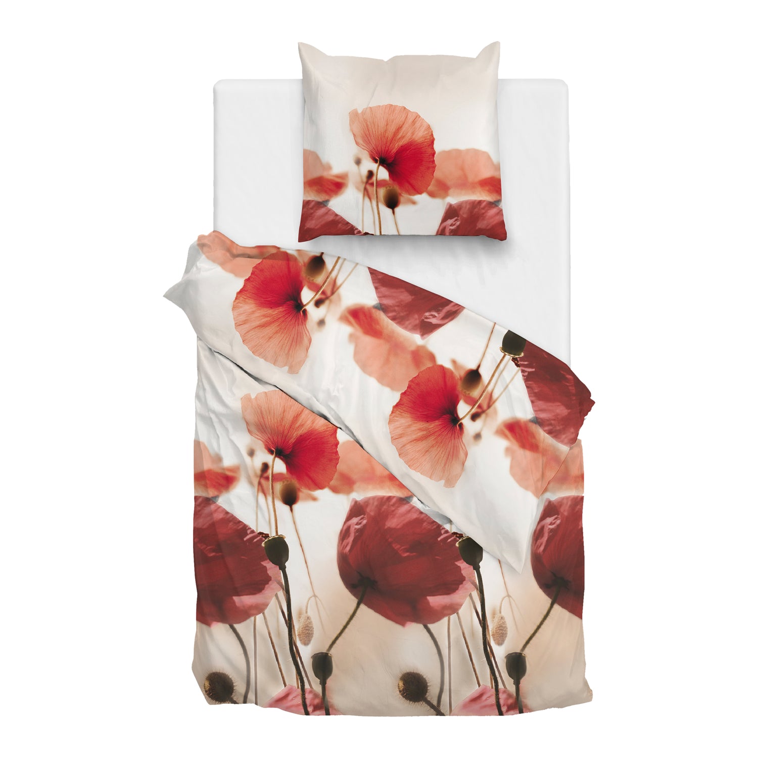 Zo! Home Sidari Dekbedovertrek 140 x 200TC/220 cm - Rood