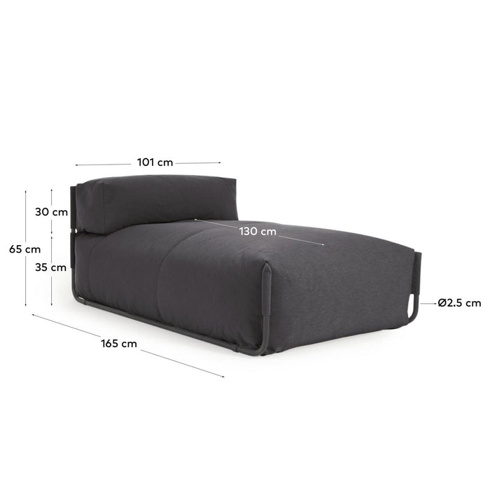 Kave Home Square Lounger - Donkergroen - D 165 x B 101 x H 65 cm