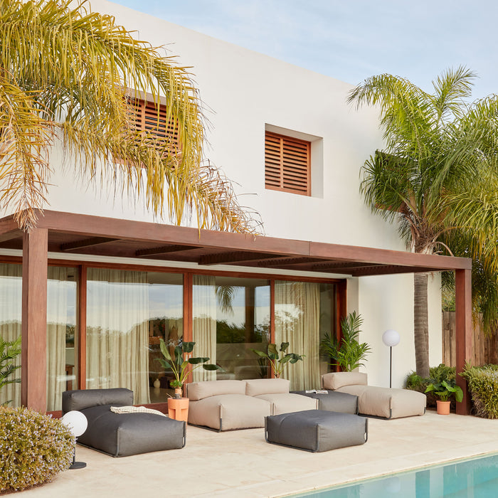 Kave Home Square Lounger - Donkergroen - D 165 x B 101 x H 65 cm