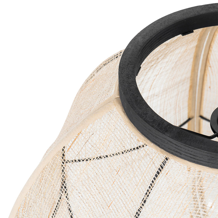 QAZQA Oosterse hanglamp bruin stof 46 cm - Rob