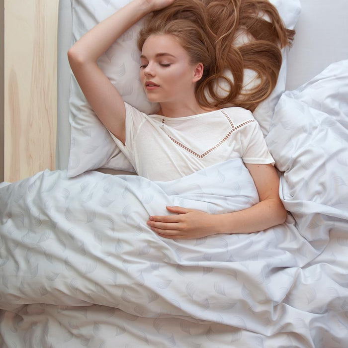 Damai Dekbedovertrek biologische Katoen Satijn Whisper glacier