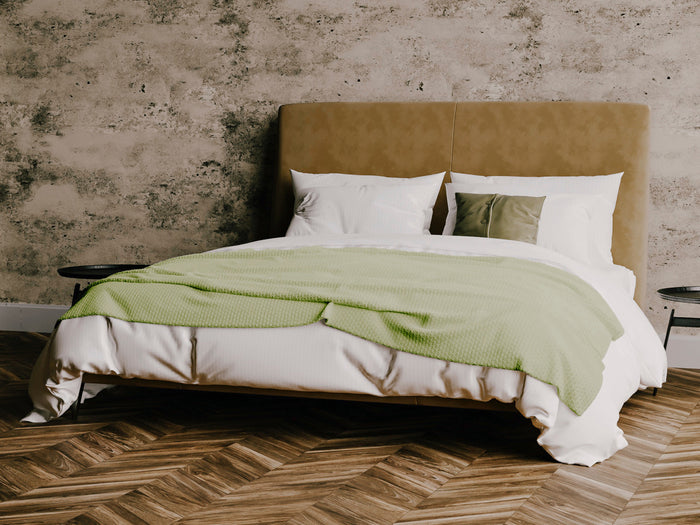 Yellow Wafel Stephanie Bedsprei Plaid - green