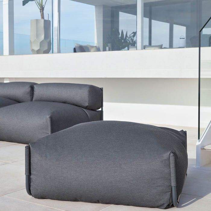Kave Home Square Lounger - Donkergrijs - D 101 x B 101 x H 35 cm