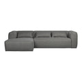 WOOOD Bean Hoekbank met Chaise Longue Links - Melange - Mid Grey
