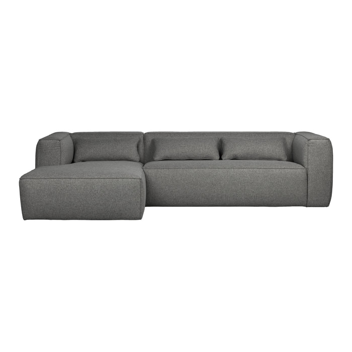 WOOOD Bean Hoekbank met Chaise Longue Links - Melange - Mid Grey