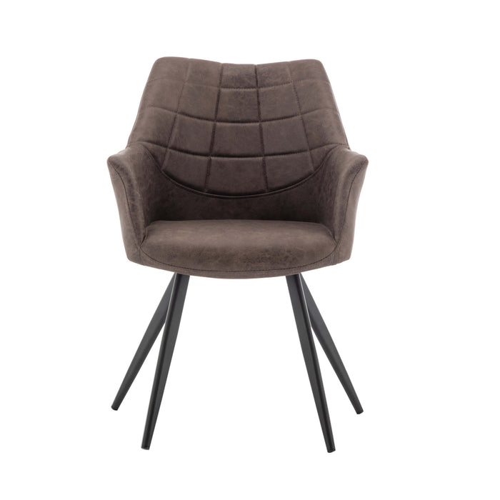 Furnihaus Eetkamerstoelen Moon - Metaalpoot - Microvezel - Taupe - Set