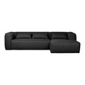 WOOOD Bean Hoekbank met Chaise Longue Rechts - Melange - Dark Grey