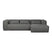 WOOOD Bean Hoekbank met Chaise Longue Rechts - Melange - Mid Grey