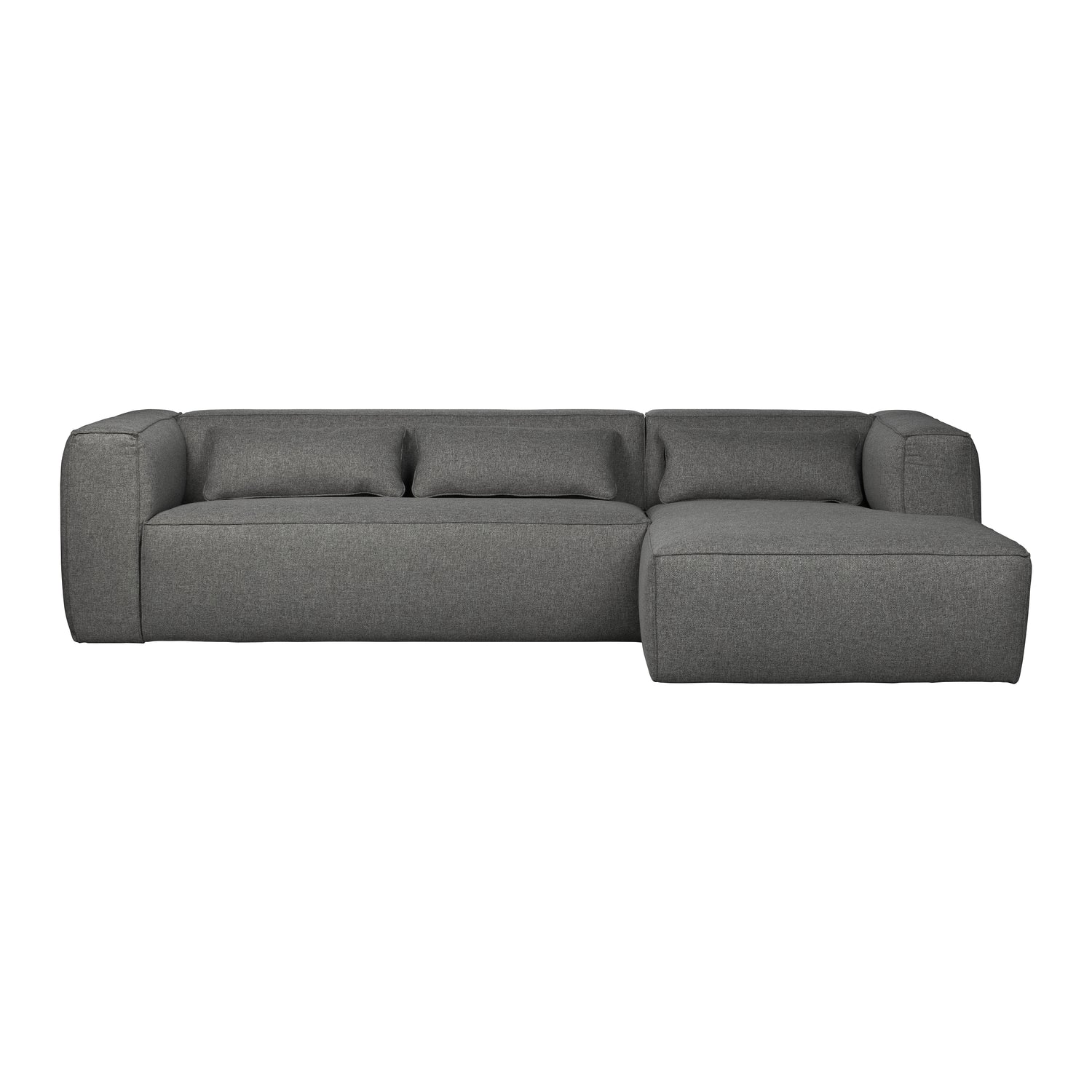 WOOOD Bean Hoekbank met Chaise Longue Rechts - Melange - Mid Grey