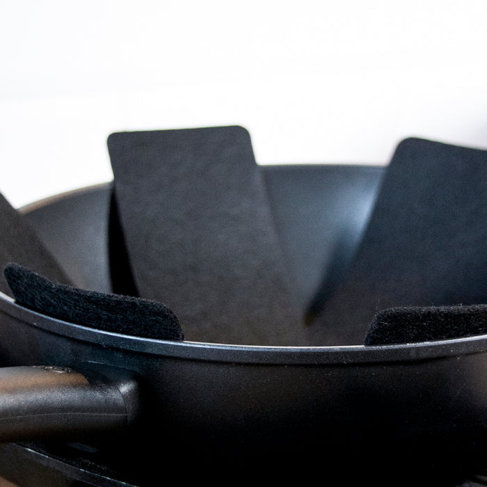 Krumble Panbeschermer set van 3 - Zwart