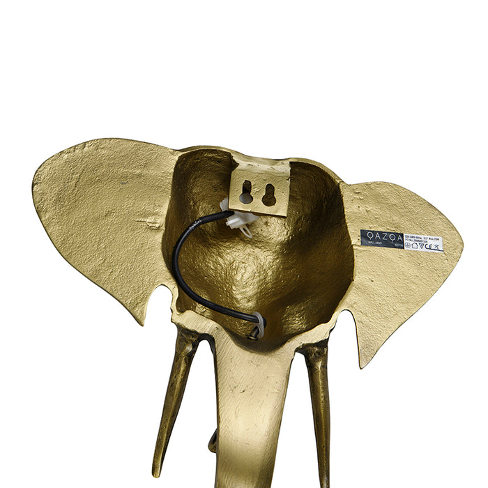 QAZQA Vintage wandlamp goud - Animal Elefant
