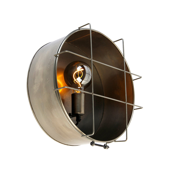 QAZQA Plafondlamp barril - Grijs - Industrieel - D 35cm