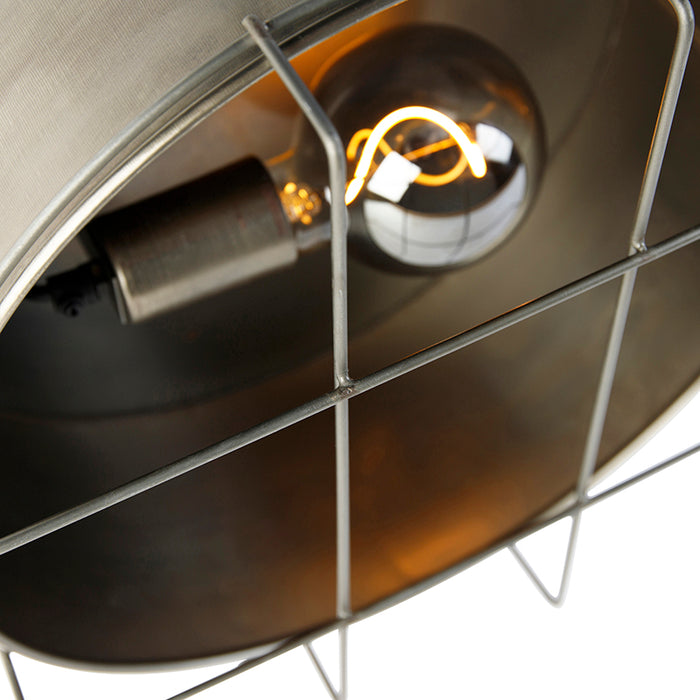 QAZQA Plafondlamp barril - Grijs - Industrieel - D 35cm