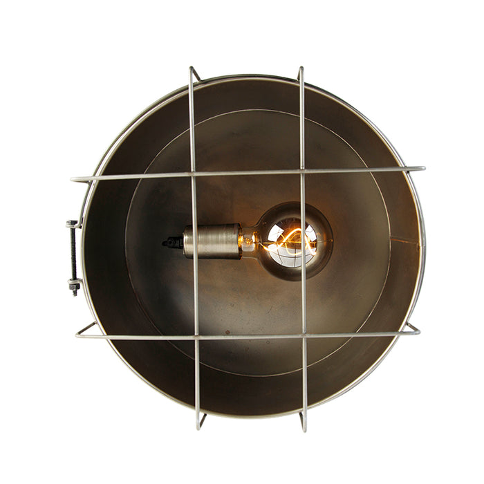 QAZQA Plafondlamp barril - Grijs - Industrieel - D 35cm