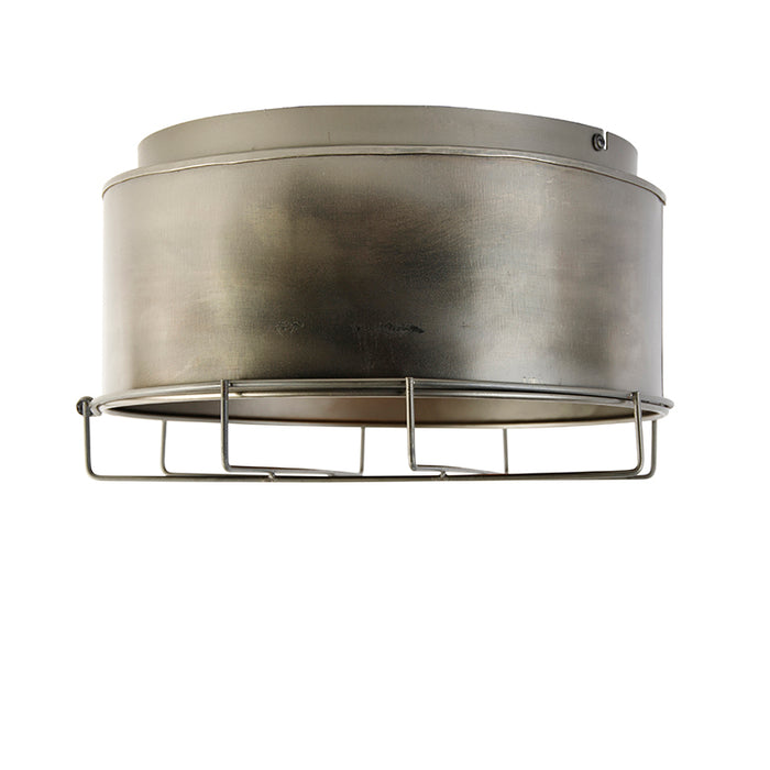 QAZQA Plafondlamp barril - Grijs - Industrieel - D 35cm