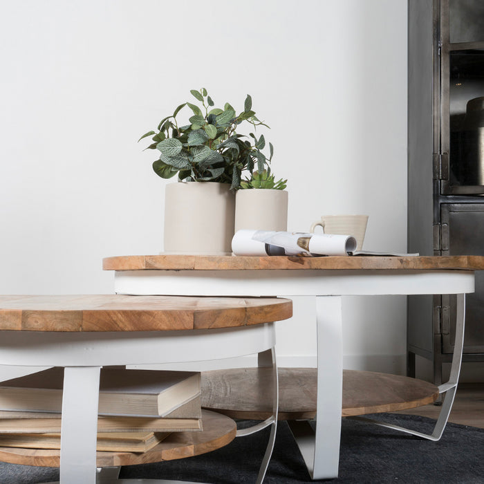 Home67 - Salontafel Cilamon Wit - Set van 2