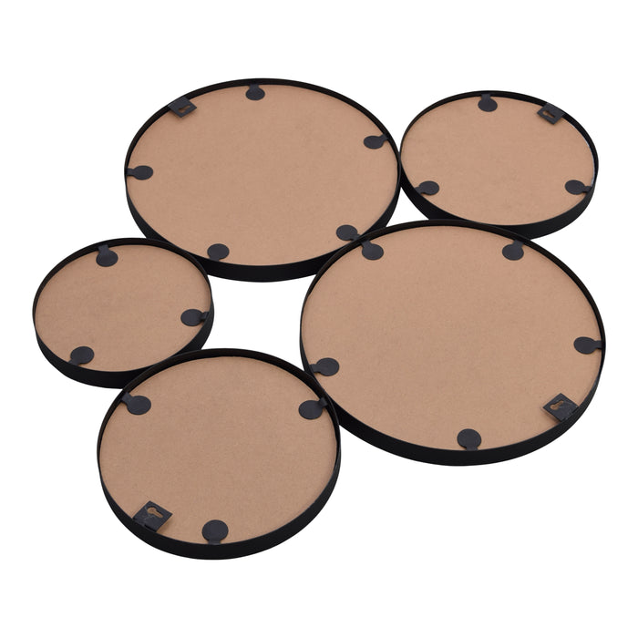 LOFT42 Bubbles Large Wandspiegel - Zwart - 82x70x3