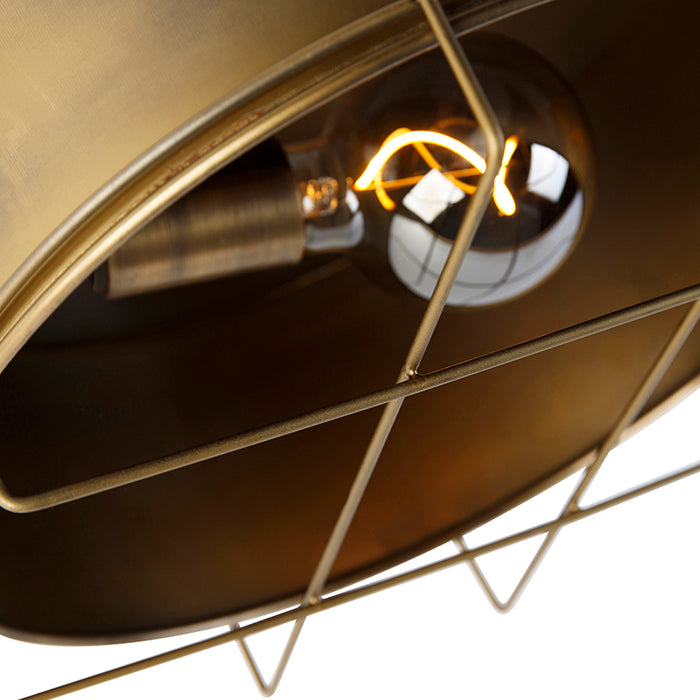 QAZQA Industriële plafondlamp brons 35 cm - Barril