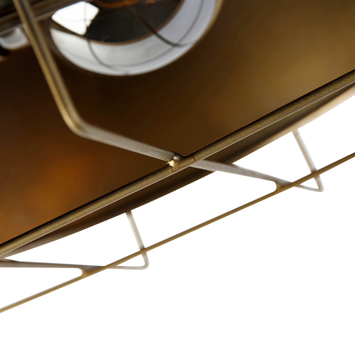 QAZQA Industriële plafondlamp brons 35 cm - Barril