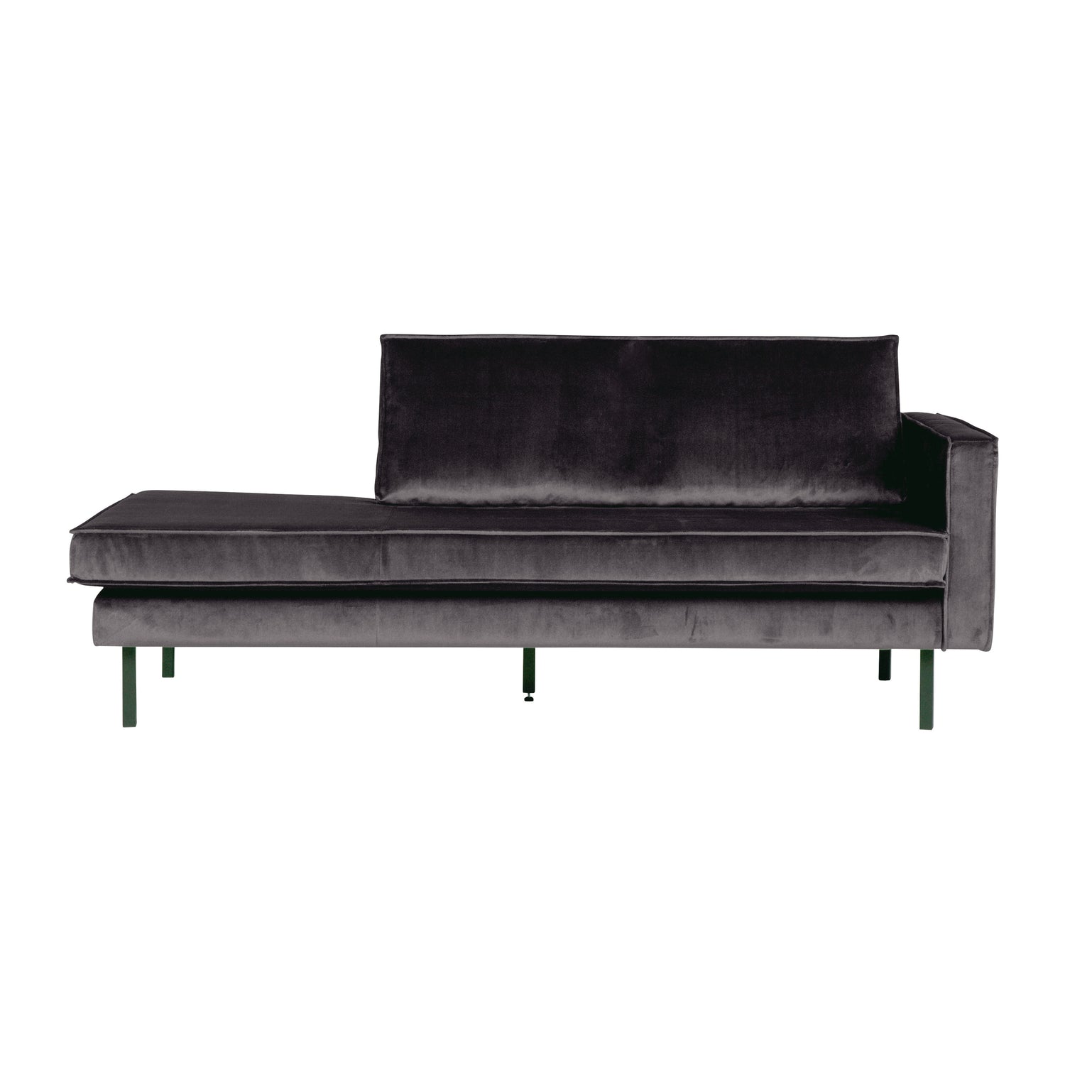 WOOOD Rodeo Daybed Rechts - Velvet -  Antraciet