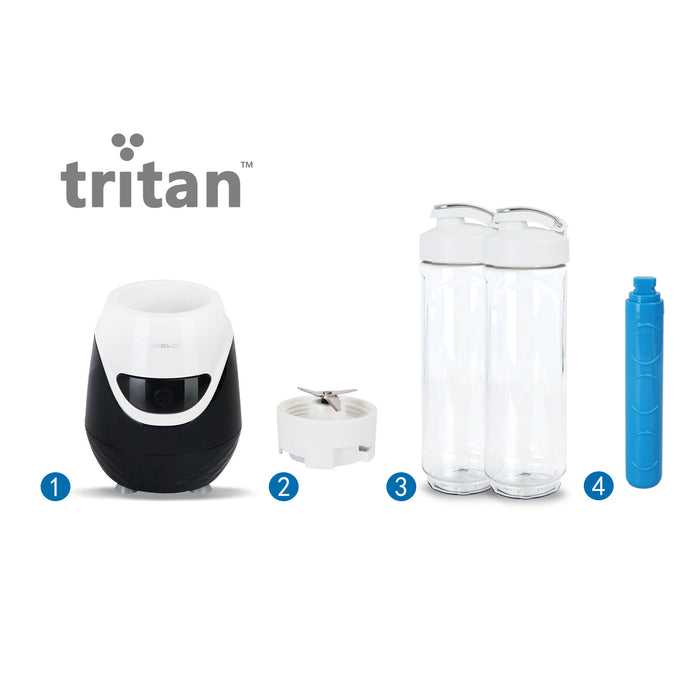 Aigostar Blackberry 30JDH - Blender to go - Zwart|Wit