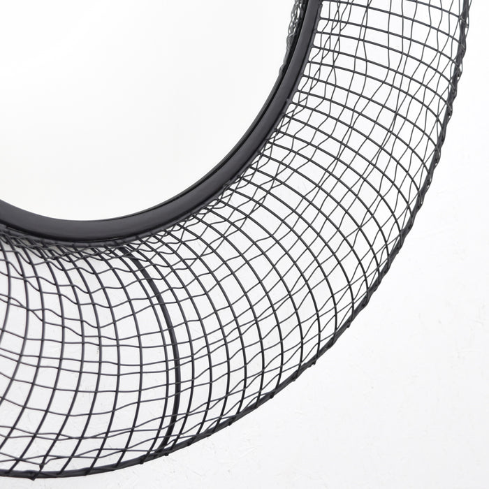 LOFT42 Gaas Wandspiegel - Metaal - Zwart - Ø75cm