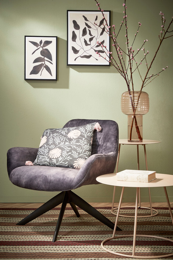 Mica Decorations Mita Salontafel - H44,5 x Ø60 cm - Oud roze