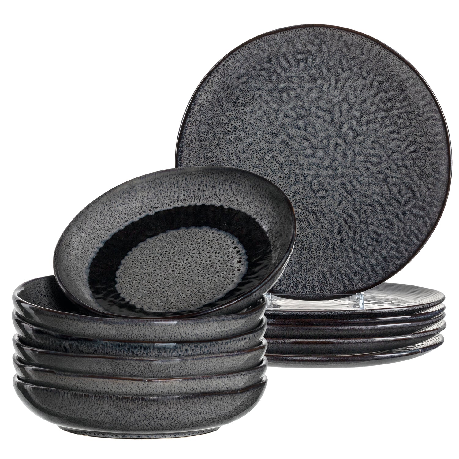 Leonardo Matera Serviesset 12-delig - Antraciet