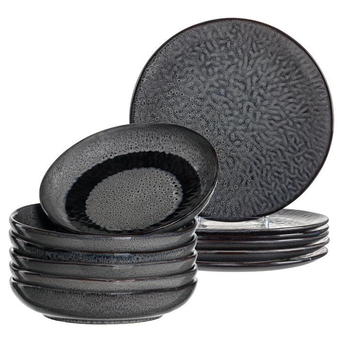 Leonardo Matera Serviesset 12-delig - Antraciet