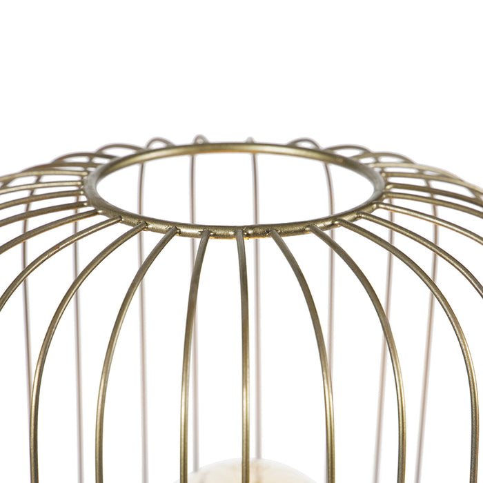 QAZQA Vloerlamp wire - Goud|messing - Modern - D 30cm