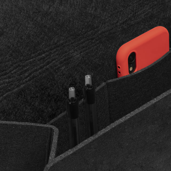 QUVIO Organizer voor bed of bank vilt - Zwart