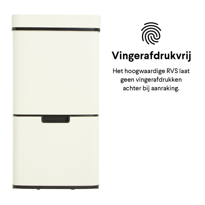 Homra Nexo Afvalemmer 72 Liter (48+12+12 Liter) - Wit/crème