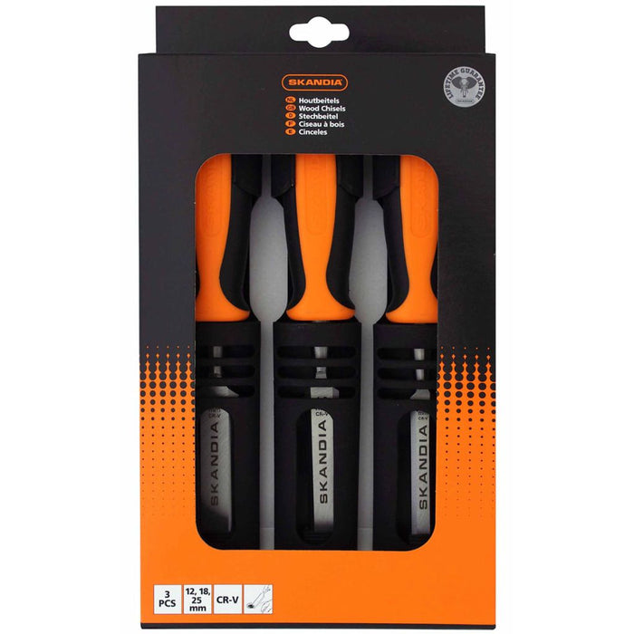 Skandia Houtbeitel set 12|18|25 mm 3-delig 1043898